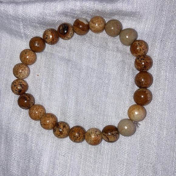 NWOT Bracelet Stretch Women’s Tan Stones - Picture 6 of 7